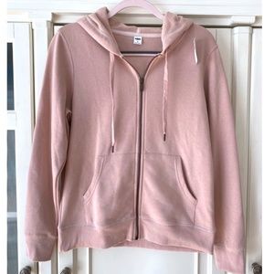 NWT Old Navy Dynamic Zip Up Fleece Hoodie - Rose Pink - Size Medium